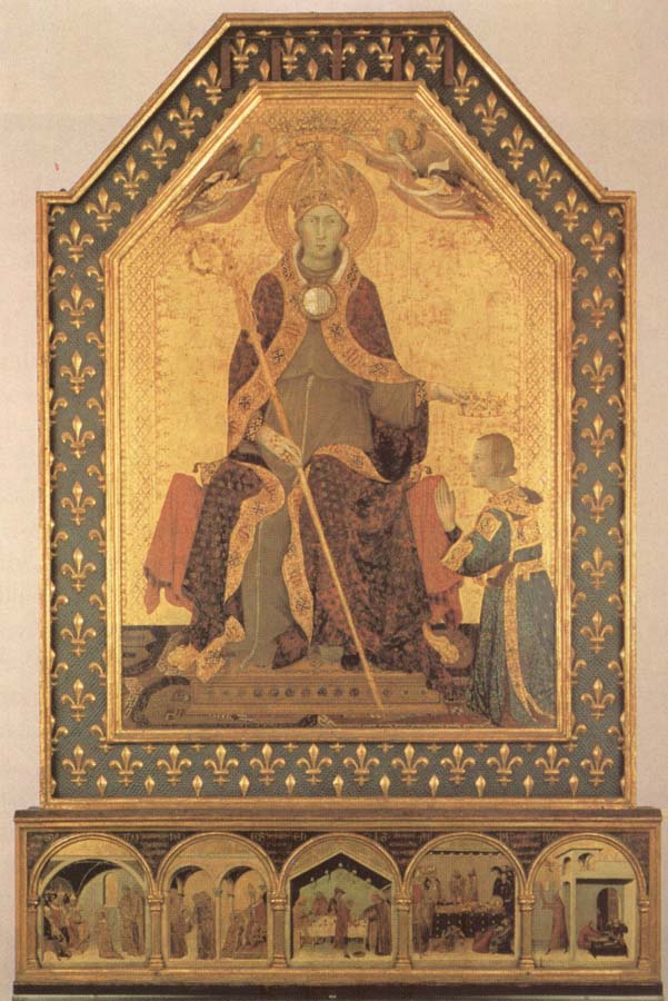 Simone Martini Lodewijk of Toulouse Crowns Robert of Anjou, King of Napels